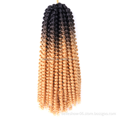 Hot sell   wholesale crochet braid fiber spring twist curly spring curl hair crochet braids